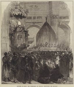 Sketches in Spain, the Archbishop of Granada denouncing the Republic